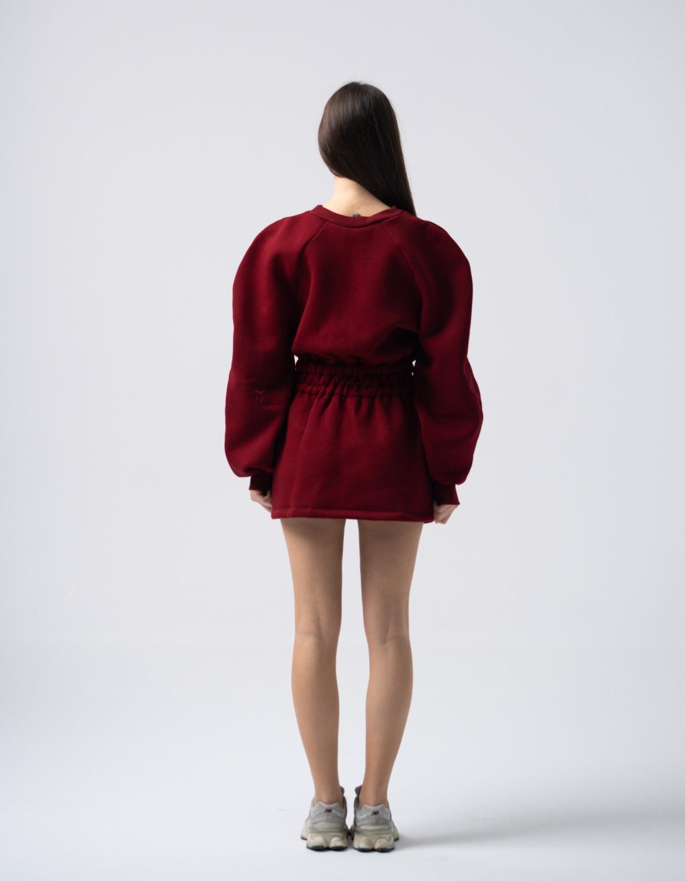 Mins Dress in Burgundy - Image 3