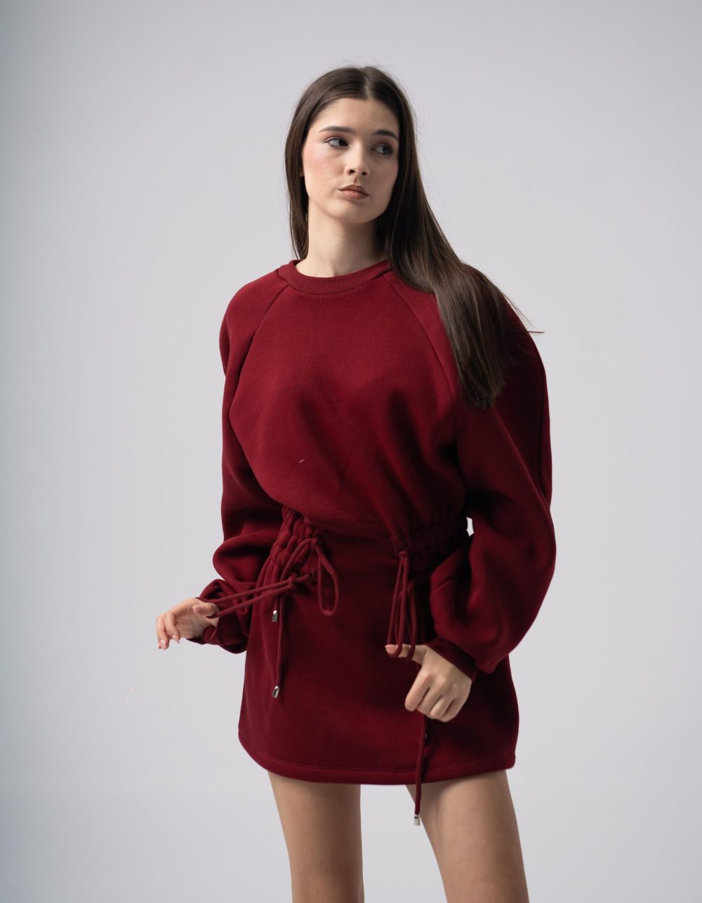 Mins Dress in Burgundy - Image 6