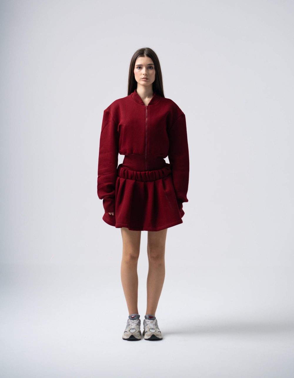 Inej Skirt Set In Burgundy