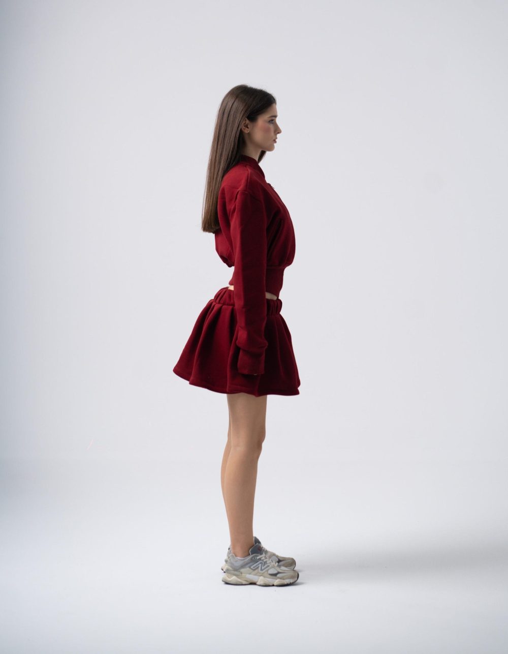 Inej Skirt Set In Burgundy - Image 2