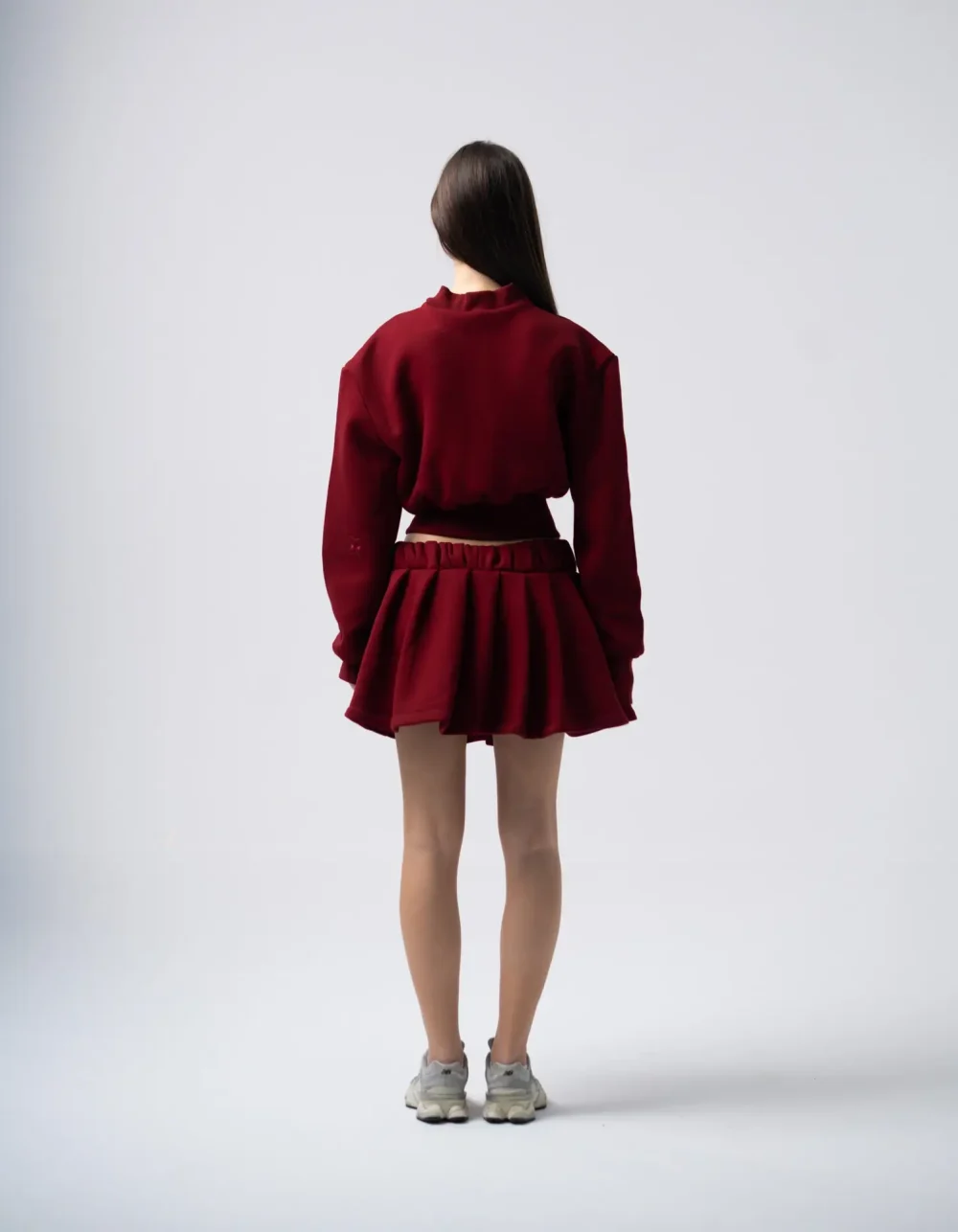 Inej Skirt Set In Burgundy - Image 3