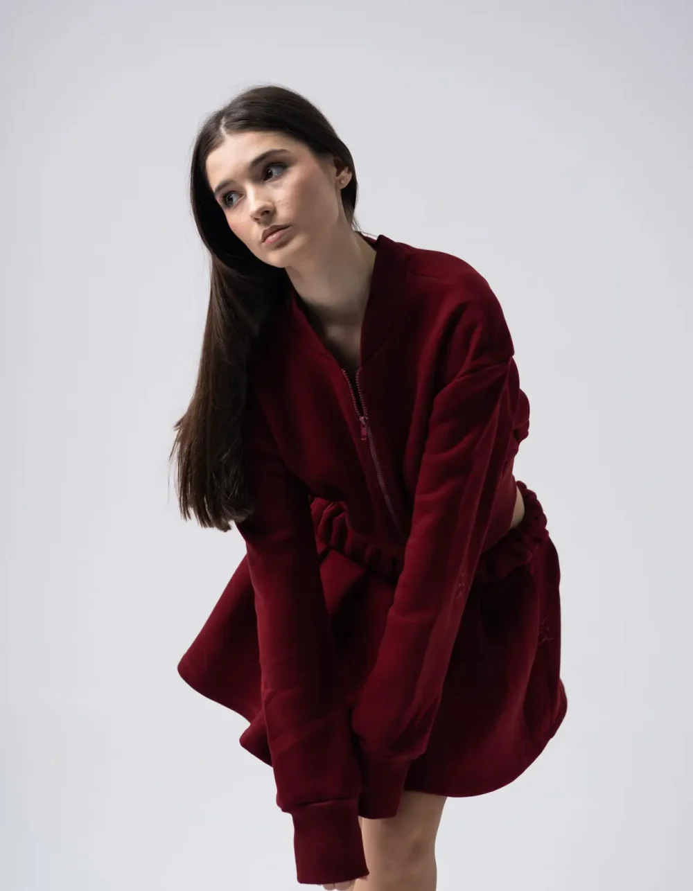 Inej Skirt Set In Burgundy - Image 4