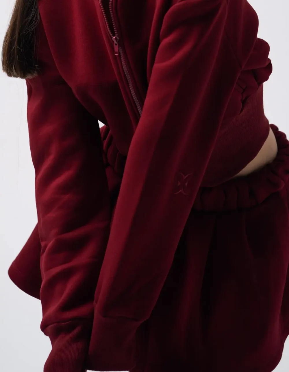 Inej Skirt Set In Burgundy - Image 5