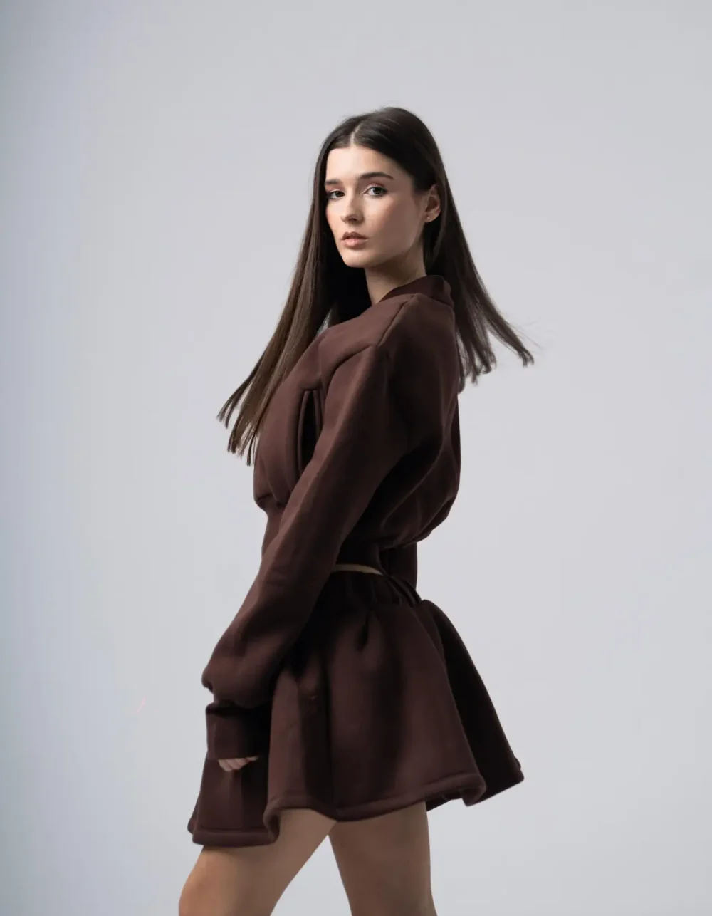 Inej Skirt Set In Brown - Image 2