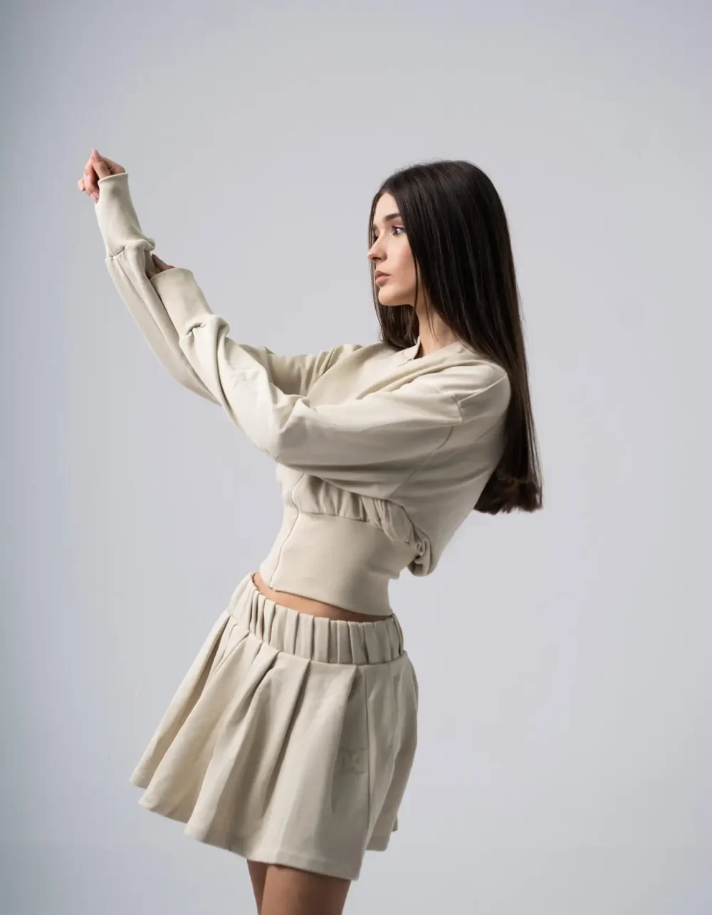 Inej Skirt Set In Beige - Image 2