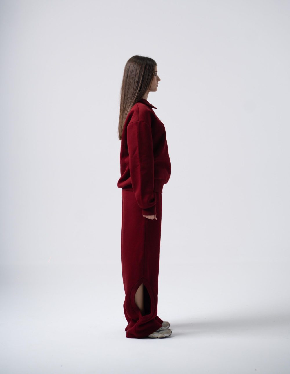 Eclips Pants Set in Burgundy - Image 2