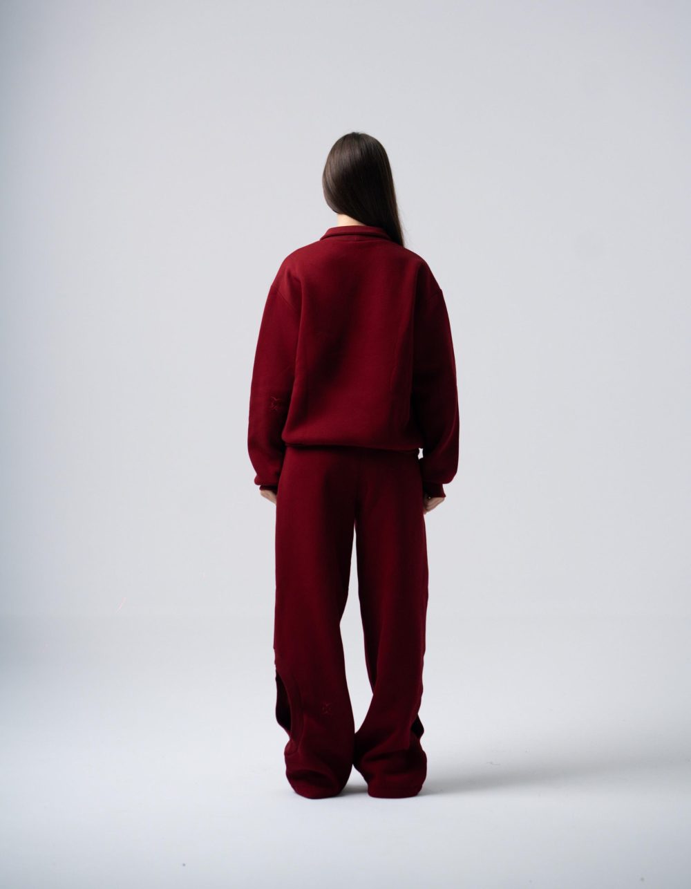 Eclips Pants Set in Burgundy - Image 3