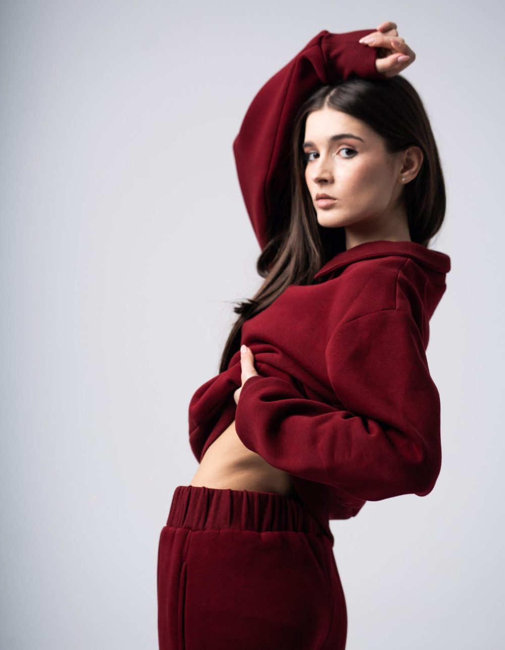 Eclips Pants Set in Burgundy - Image 5