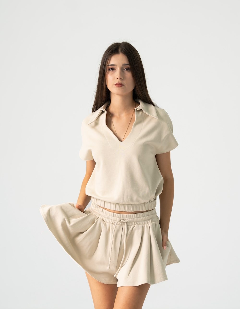 Dax Tennis Set with Skort Beige - Image 6