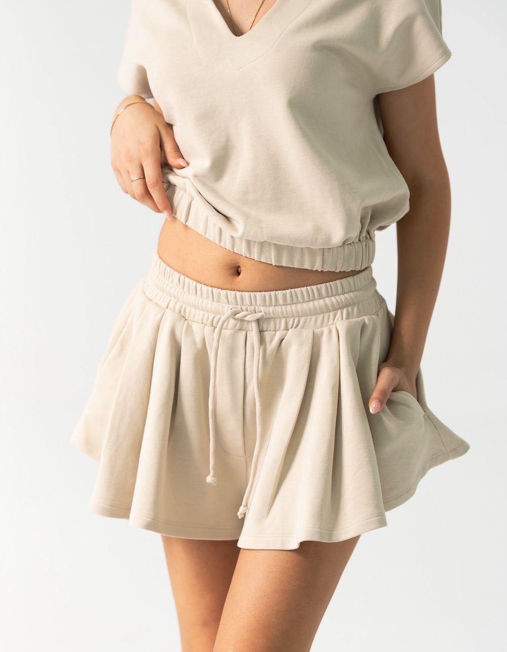 Dax Tennis Set with Skort Beige - Image 2