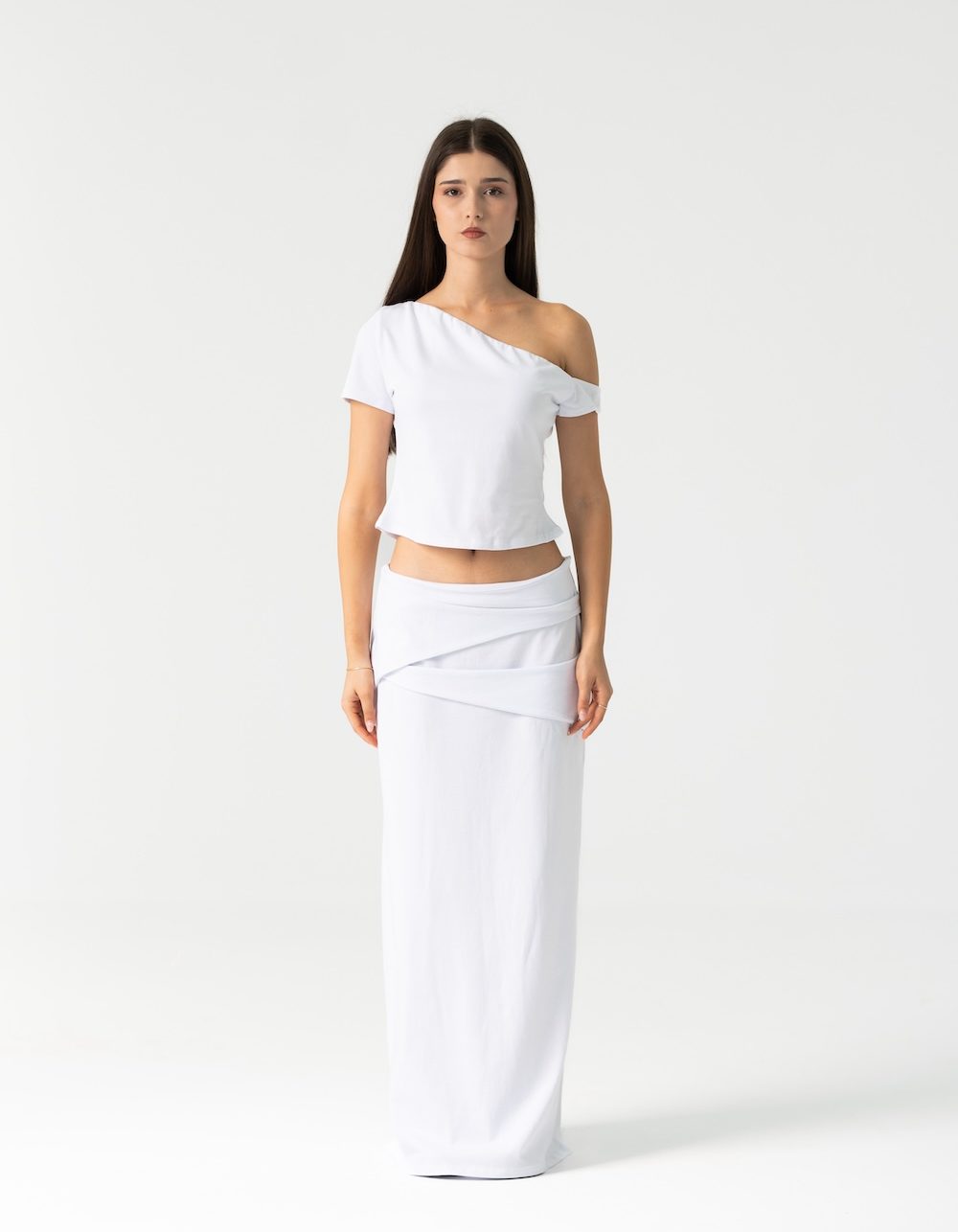 Nia Skirt Set in White