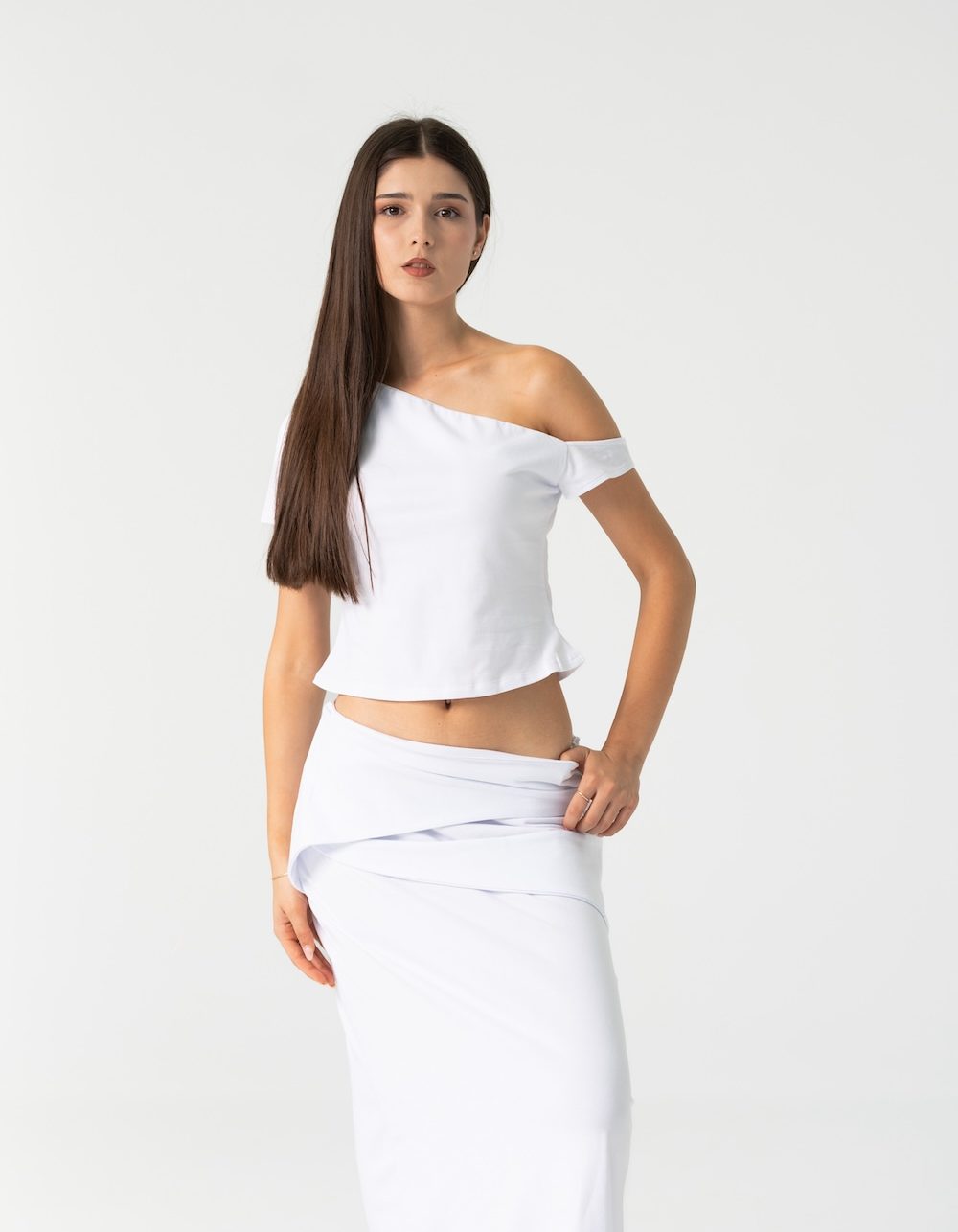 Nia Skirt Set in White - Image 2