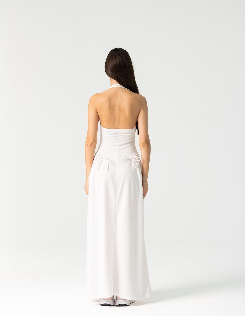 Ame Long Maxi Dress in  White - Image 4