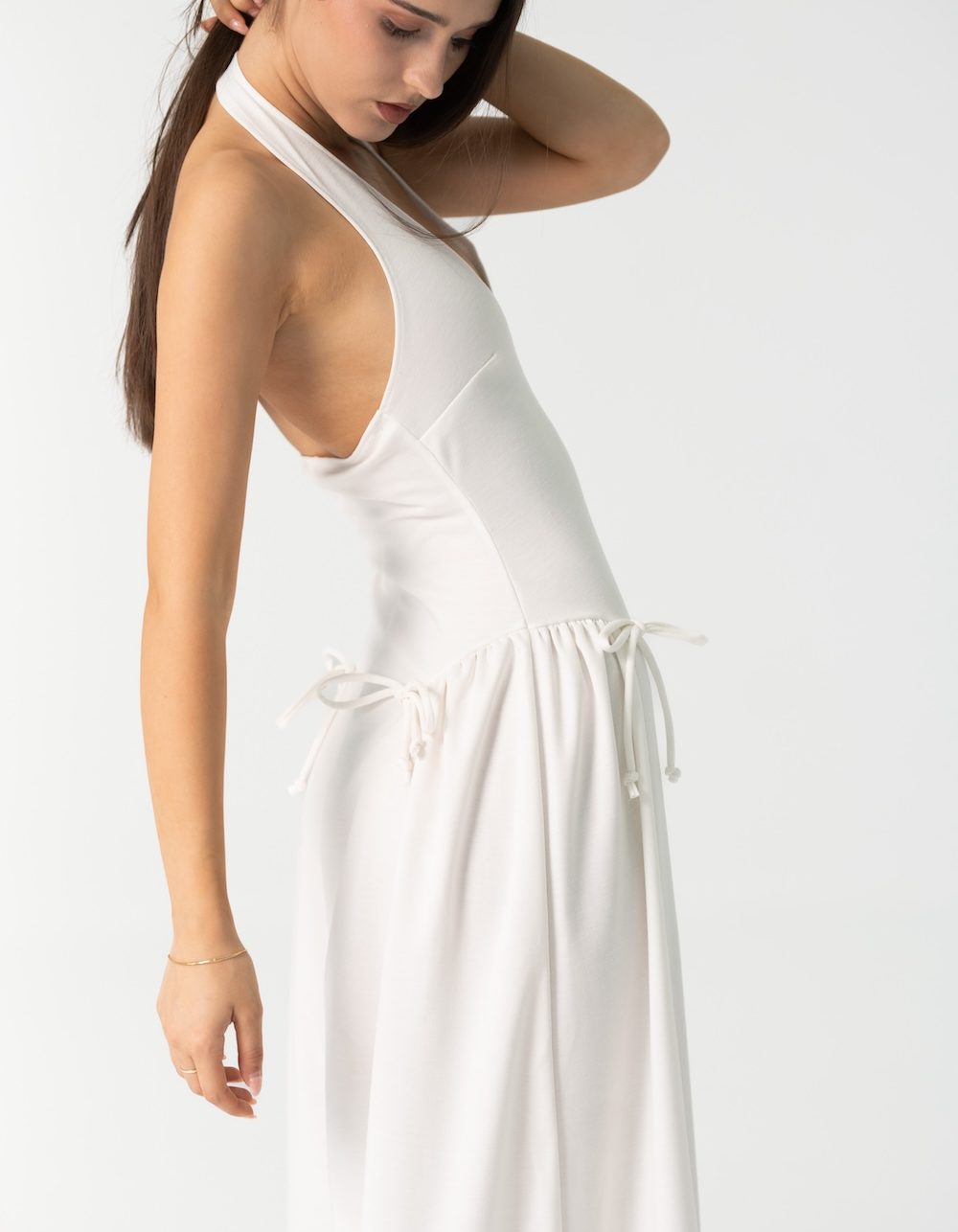 Ame Long Maxi Dress in  White - Image 2