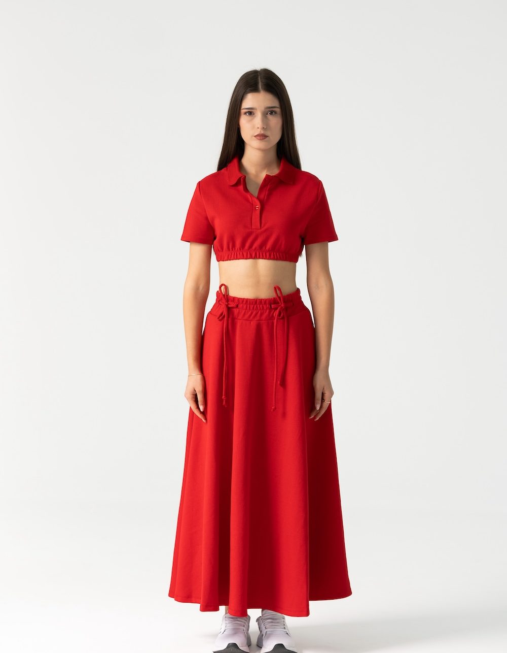 Runa Red Skirt Set