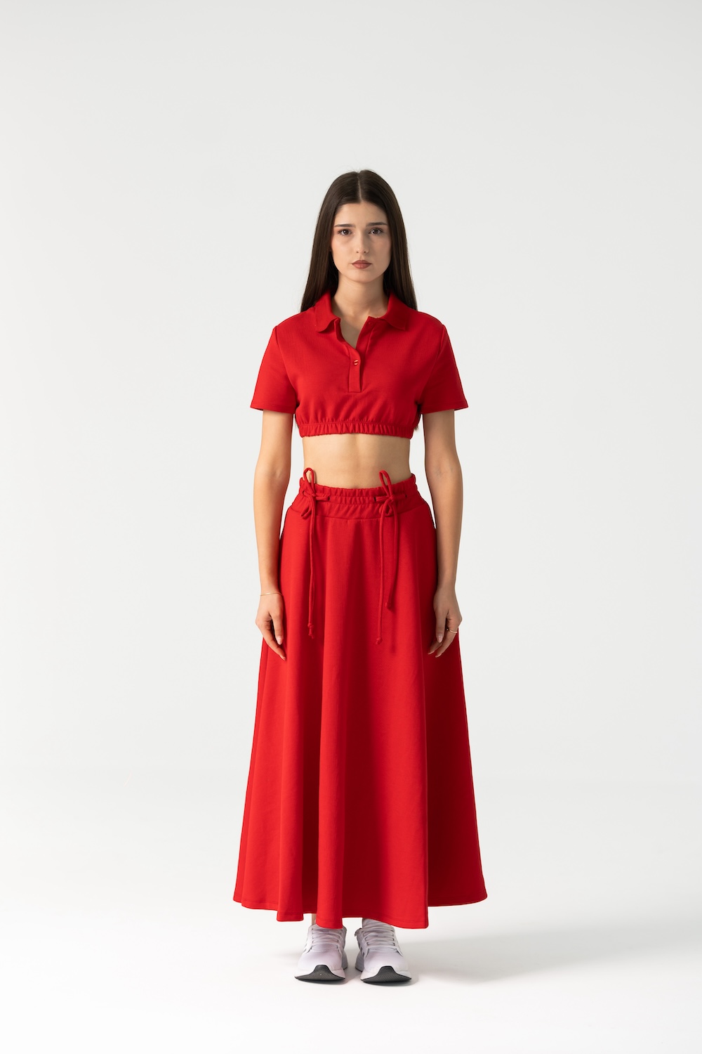 Runa Red Skirt Set