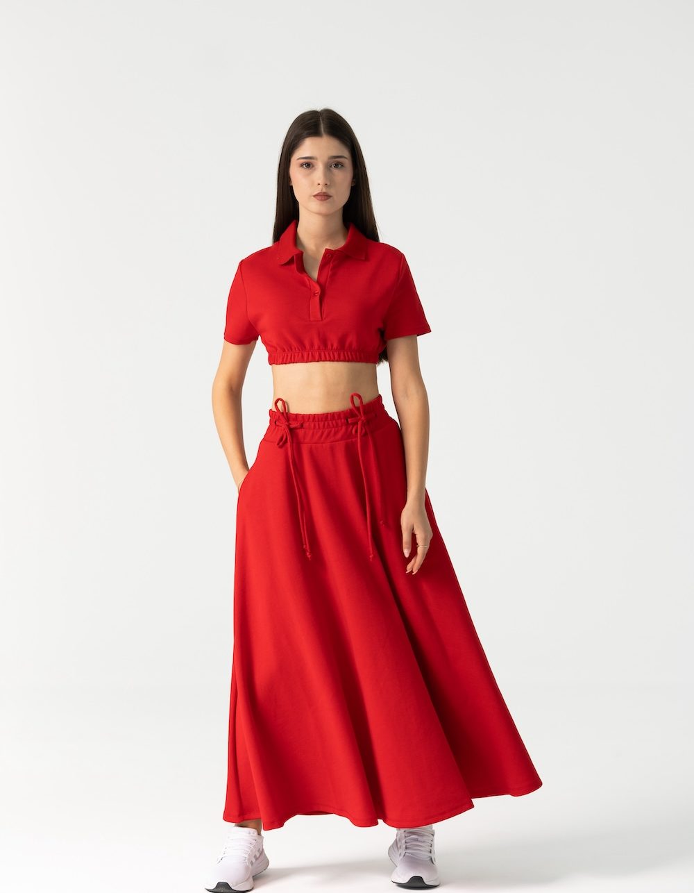 Runa Red Skirt Set - Image 2