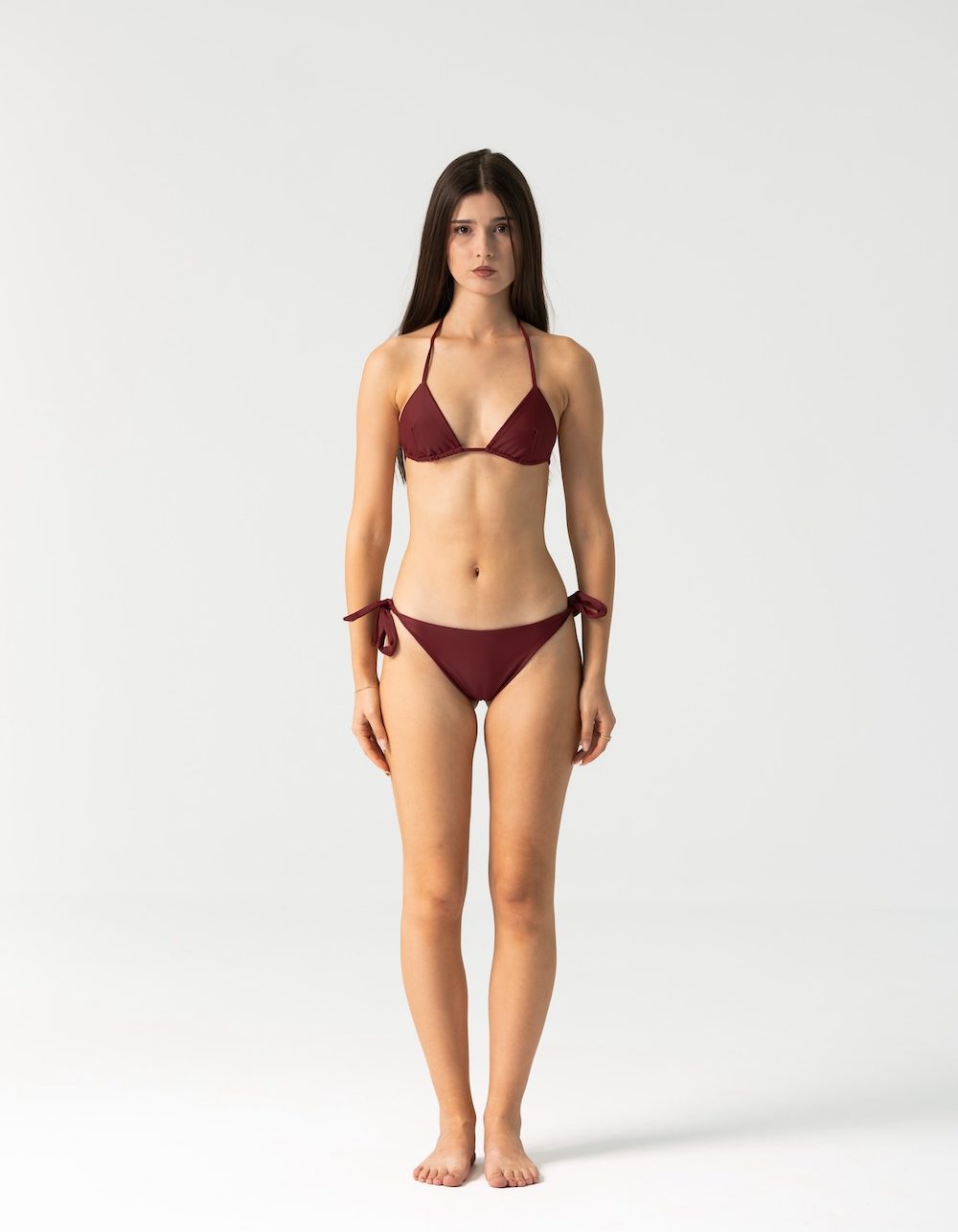 Zalea Bikini Set in Burgundy